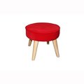 Ore Furniture Ore Furniture HB4652 13.5 in. Bright Red Mid-century Foot Stool HB4652